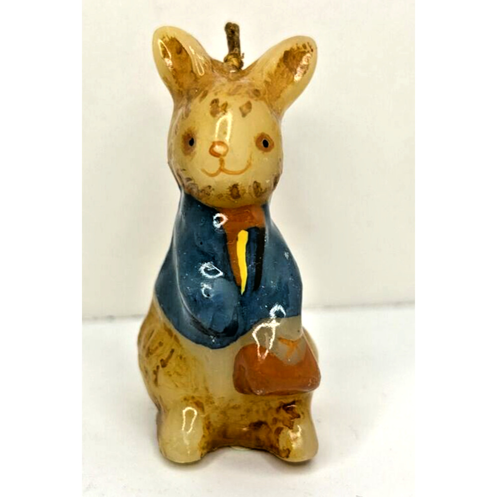 Vintage Decorative Spring Easter Bunny Candle 2.5" SKU H394